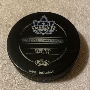 Toronto Marlies American Hockey League (AHL) Official Hockey Game Puck